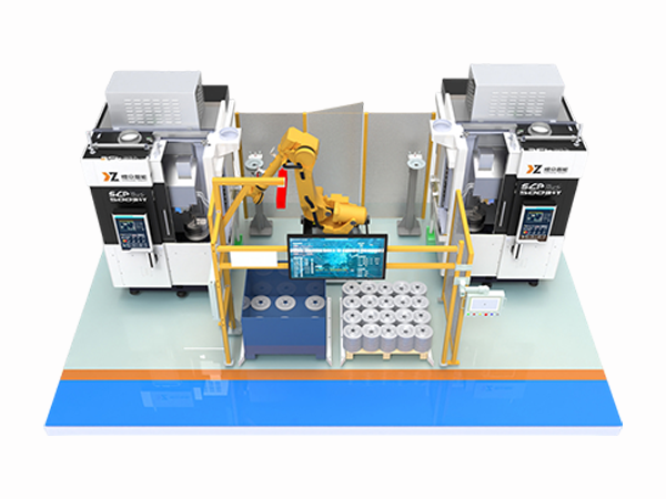 刹车盘粗精一体化 自动加工单元